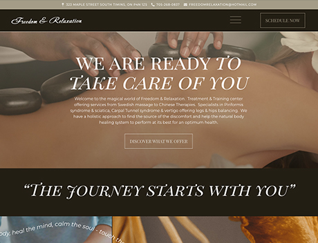 Freedom & Relaxation Web Design