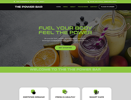 The Power Bar Website Design